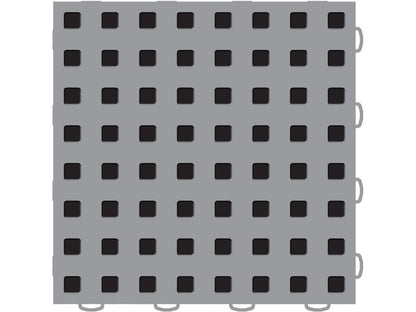 WeatherTech TechFloor - 12in X 12in Tiles - Grey/Black **Order in Qtys of 10
