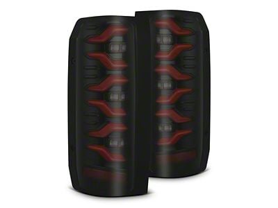 AlphaRex 17-19 Ford F150/F250/F350 LUXX LED Taillights - Black-Red