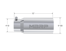 MBRP Universal Tip 5 O.D. Dual Wall Straight 4 inlet 12 length