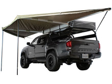 Overland Vehicle Systems HD Nomadic 180 - Awning W/Extended Poles High Roof, Universal, Grey Body, Green Trim W/Black Travel Cover