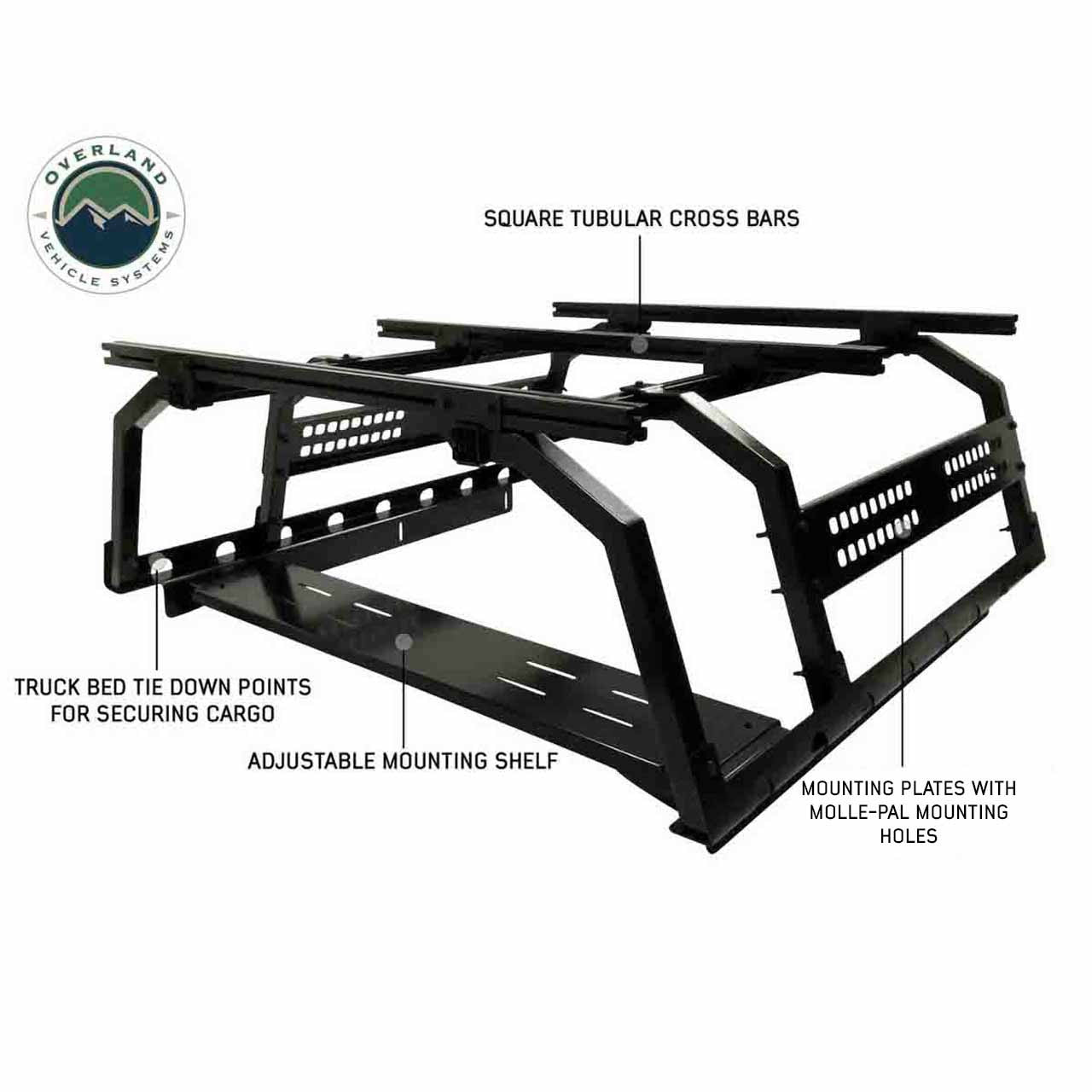 Overland Vehicle Systems Discovery Rack Mid Size Truck Application Box 1