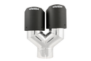 MBRP 3in ID / Dual 4in OD Out Staggered L 9.87in / R 9.37in Dual Wall Carbon Fiber Univ Exhaust Tip