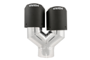 MBRP 3in ID / Dual 4in OD Out Staggered L 9.37in / R 9.87in Dual Wall Carbon Fiber Univ Exhaust Tip