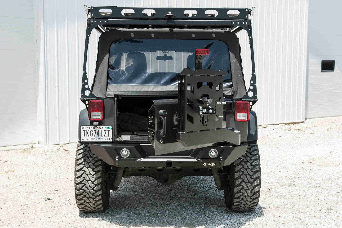 LOD JK Destroyer Shorty Rear Bumper w/ Tire Carrier 2007-2017