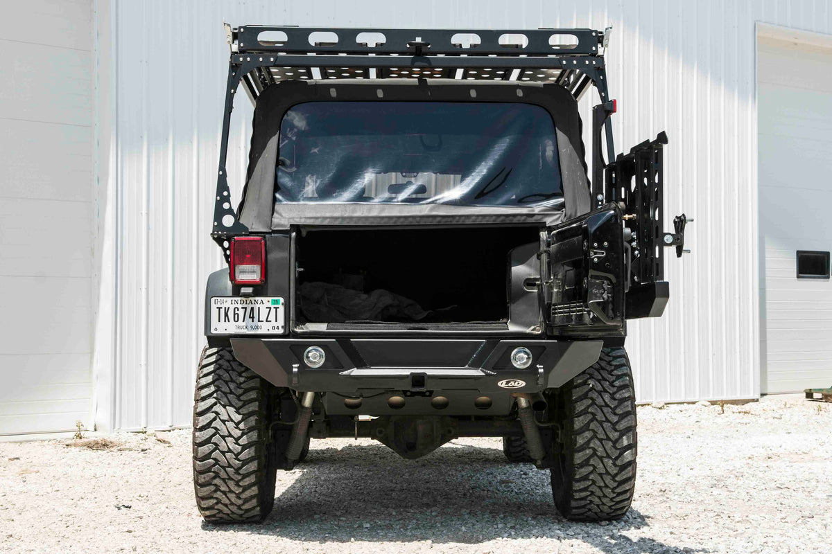 LOD JK Destroyer Shorty Rear Bumper w/ Tire Carrier 2007-2017