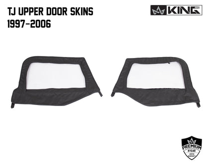 King 4WD Replacement Soft Upper Doors Tinted - Pair - TJ
