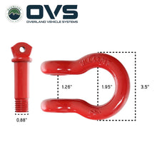 Overland Vehicle Systems Recovery Shackle 3/4" 4.75 Ton - Zinc