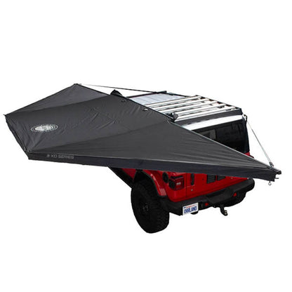 Overland Vehicle Systems XD Nomadic 180 LTE - Awning w/ Lights, Black Body, Black Trim & Black Travel Cover