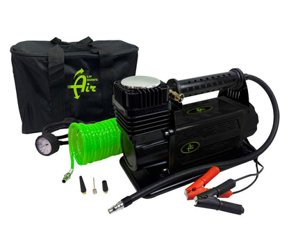 Up Down Air EGOI Portable Air Twin Compressor System 5.6 CFM With Storage Bag, Hose & Attachments - Single Motor