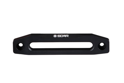 Overland Vehicle Systems Recovery Winch Aluminum Fairlead w/ SCAR Logo Black Powder Coat w/ Clear Finish