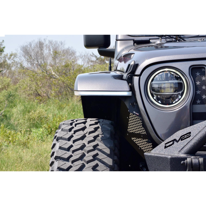 Jeep Wrangler JL/Gladiator 9.5 x 0.75 Inch Slim Chop Kit DRL w/ Sequential Switchback Turn Signal & Side Marker Light