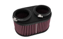 K&N 2-1/8in DUAL FLG 6-1/4 X 4inOD 3inH Universal Clamp-On Air Filter