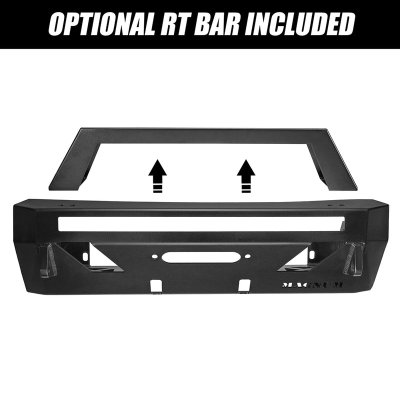 Toyota 4Runner Magnum RT Bumpers - Front -14-C TOYOTA 4RUNNER (EX LIMITED) STEEL FRONT WINCH READY BUMPER BLACK
