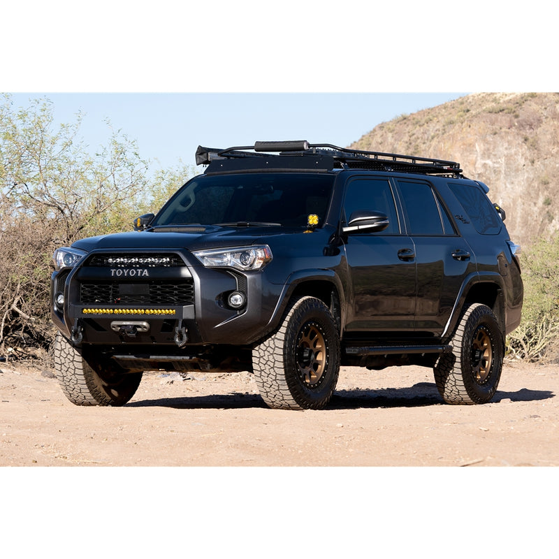 Toyota 4Runner Magnum RT Bumpers - Front -14-C TOYOTA 4RUNNER (EX LIMITED) STEEL FRONT WINCH READY BUMPER BLACK