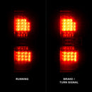 ANZO 2014-2018 GMC Sierra LED Tail Lights Black Housing Red/Clear Lens
