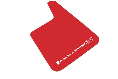 Rally Armor Universal Fit (No Hardware) UR Plus Red UR Mud Flap w/ White Logo