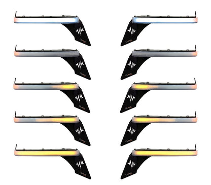 Jeep Wrangler JL/Gladiator 9.5 x 0.75 Inch Slim Chop Kit DRL w/ Sequential Switchback Turn Signal & Side Marker Light