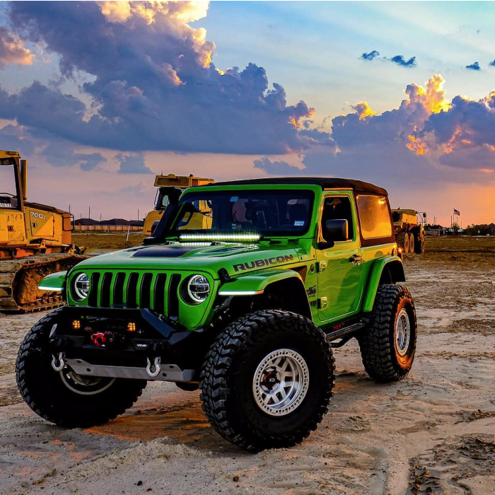 Jeep Wrangler JL/Gladiator 9.5 x 0.75 Inch Slim Chop Kit DRL w/ Sequential Switchback Turn Signal & Side Marker Light