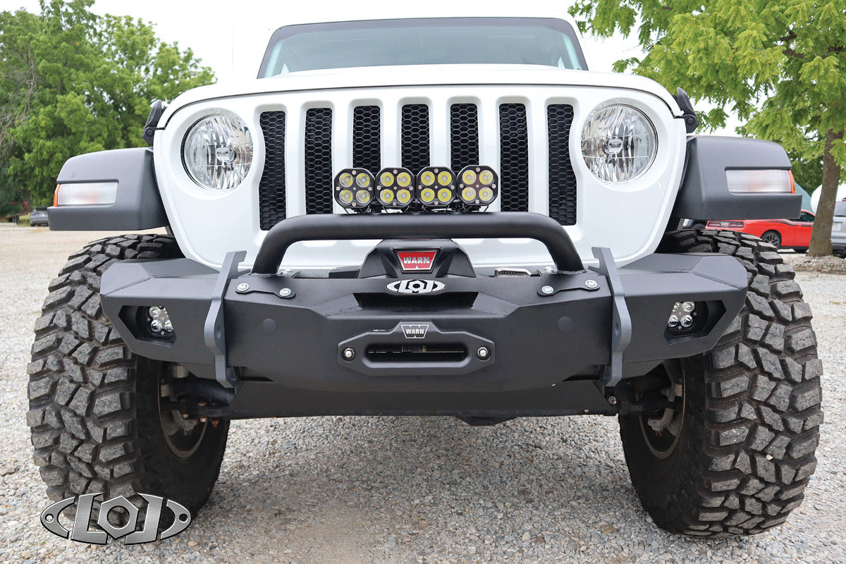 JK/JL/JT Black Ops Shorty Winch Front Bumper