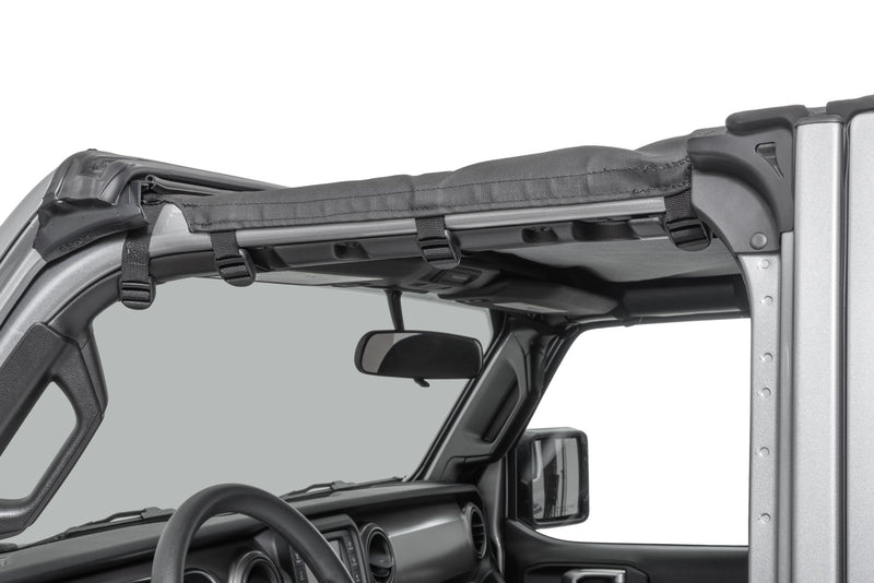 MasterTop 14300635 Bimini Top Plus In Black Diamond for 18-22 Jeep Wrangler JL Unlimited