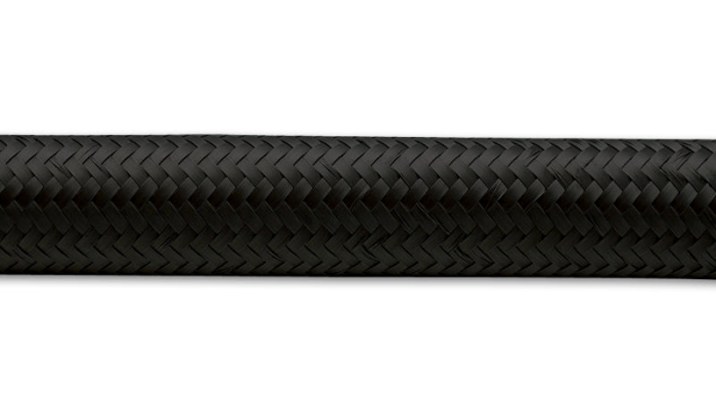 Vibrant -12 AN Black Nylon Braided Flex Hose (20 foot roll)