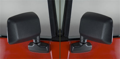Omix Door Mirror Kit Black- 87-95 Jeep Wrangler YJ